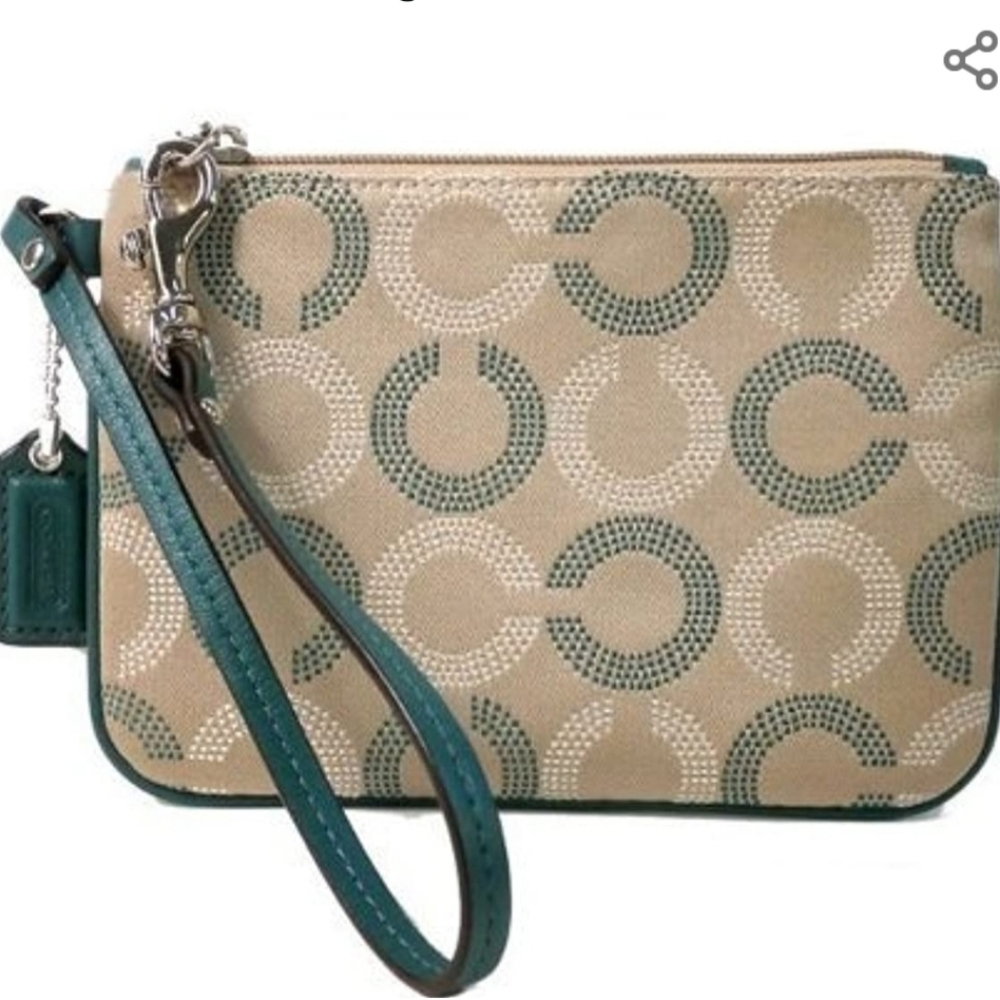 Vintage Coach "RARE" Ashley Dotted Op Art Wristlet